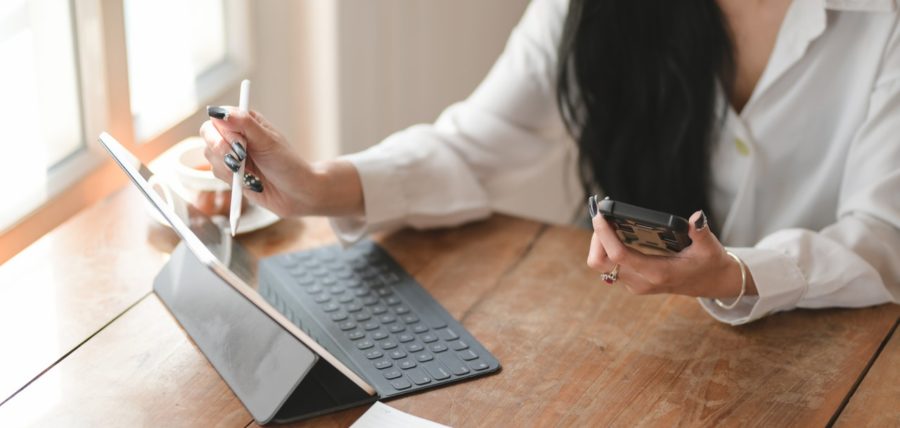 Woman reviewing her financial planning report